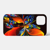 Blauw Sinaasappel Bloemen Modern Abstract Kunstpat Case-Mate iPhone Case (Achterkant (horizontaal))