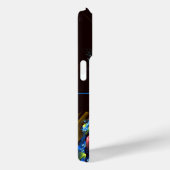 Blauw Sinaasappel Bloemen Modern Abstract Kunstpat Case-Mate iPhone Case (Achterkant / Rechts)