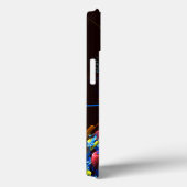 Blauw Sinaasappel Bloemen Modern Abstract Kunstpat Case-Mate iPhone Case (Achterkant / Rechts)