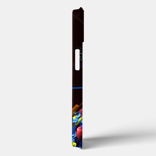 Blauw Sinaasappel Bloemen Modern Abstract Kunstpat Case-Mate iPhone Case (Achterkant / Rechts)