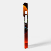 Blauw Sinaasappel Bloemen Modern Abstract Kunstpat Case-Mate iPhone Case (Achterkant / Links)