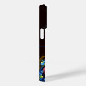 Blauw Sinaasappel Bloemen Modern Abstract Kunstpat Case-Mate iPhone Case (Achterkant / Rechts)