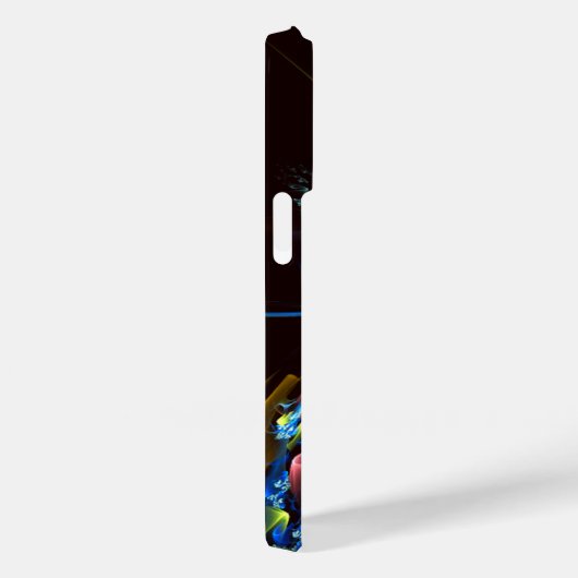 Blauw Sinaasappel Bloemen Modern Abstract Kunstpat Case-Mate iPhone Case (Achterkant / Rechts)