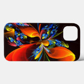 Blauw Sinaasappel Bloemen Modern Abstract Kunstpat Case-Mate iPhone Case (Achterkant (horizontaal))