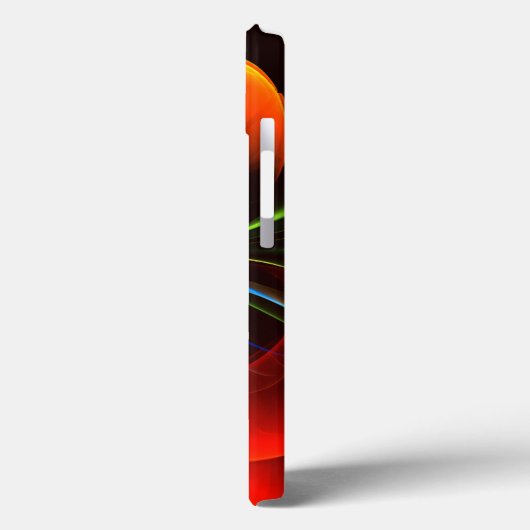 Blauw Sinaasappel Bloemen Modern Abstract Kunstpat Case-Mate iPhone Case (Achterkant / Links)