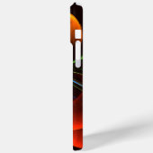 Blauw Sinaasappel Bloemen Modern Abstract Kunstpat Case-Mate iPhone Case (Achterkant / Links)