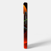 Blauw Sinaasappel Bloemen Modern Abstract Kunstpat Case-Mate iPhone Case (Achterkant / Links)