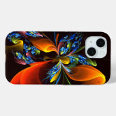 Blauw Sinaasappel Bloemen Modern Abstract Kunstpat Case-Mate iPhone Case (Achterkant (horizontaal))
