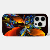 Blauw Sinaasappel Bloemen Modern Abstract Kunstpat Case-Mate iPhone Case (Achterkant (horizontaal))