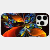 Blauw Sinaasappel Bloemen Modern Abstract Kunstpat Case-Mate iPhone Case (Achterkant (horizontaal))