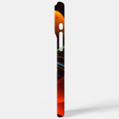 Blauw Sinaasappel Bloemen Modern Abstract Kunstpat Case-Mate iPhone Case (Achterkant / Links)