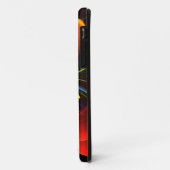 Blauw Sinaasappel Bloemen Modern Abstract Kunstpat Case-Mate iPhone Case (Achterkant/links)