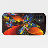 Blauw Sinaasappel Bloemen Modern Abstract Kunstpat Case-Mate iPhone Case (Achterkant (horizontaal))