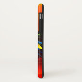 Blauw Sinaasappel Bloemen Modern Abstract Kunstpat Case-Mate iPhone Case (Achterkant/links)