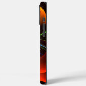 Blauw Sinaasappel Bloemen Modern Abstract Kunstpat Case-Mate iPhone Case (Achterkant / Links)