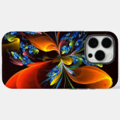 Blauw Sinaasappel Bloemen Modern Abstract Kunstpat Case-Mate iPhone Case (Achterkant (horizontaal))