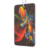 Blauw Sinaasappel Bloemen Modern Abstract Kunstpat Luchtverfrisser (Links)