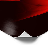 Blauw Sinaasappel Bloemen Modern Abstract Kunstpat Perfect Poster (Hoek)