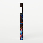 Blauw Sinaasappel Bloemen Modern Abstract Kunstpat Samsung Galaxy Hoesje (Rechterkant)