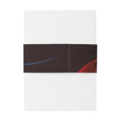 Blauw Sinaasappel Bloemen Modern Abstract Kunstpat Uitnodigingen Wikkel (Achterkant Voorbeeld)