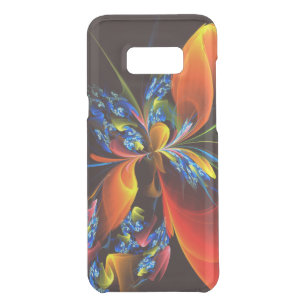 Blauw Sinaasappel Bloemen Modern Abstract Kunstpat Get Uncommon Samsung Galaxy S8 Plus Case