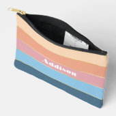 blauw sinaasappel Custom Summer Color Block Stripe Etui (Open)