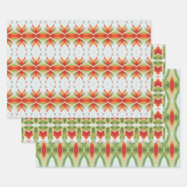 Blauw Sinaasappel en Groen Dagelijks Cadeauverpakk Inpakpapier Vel