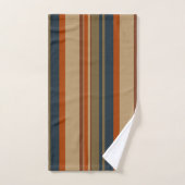 Blauw sinaasappel en olijfstrepen bad handdoek (Handdoek)