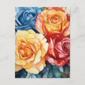 Blauw, Sinaasappel, Geel en Rood Bloemen Gast Deta Informatiekaartje (Achterkant)