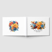 Blauw, Sinaasappel, Geel, en Rood Bloemenhuwelijk Gastenboek (Volledig)