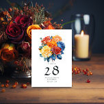 Blauw, Sinaasappel, Geel, en Rood Bloemenhuwelijk Kaart<br><div class="desc">Blauw,  sinaasappel,  geel en rood bloemenbruiloft uitnodiging. Ideaal voor elk thema of tuin bruiloft.</div>