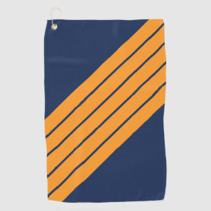 Blauw Sinaasappel Gestreepte jaren 70 jaren 80 Ret Golfhanddoek