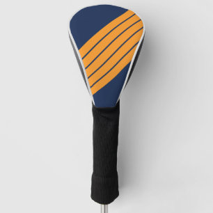Blauw Sinaasappel Gestreepte jaren 70 jaren 80 Ret Golfheadcover