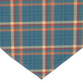 Blauw Sinaasappel Goud Madras Plaid Patroon Korte Tafelloper (Hoek)