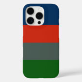 Blauw Sinaasappel Groene Strepen Kleurenblokpatroo Case-Mate iPhone Case (Achterkant)