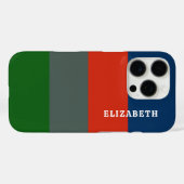 Blauw Sinaasappel Groene Strepen Patroon Gepersona Case-Mate iPhone Case (Achterkant (horizontaal))