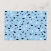 Blauw Sinaasappel Halloween Spooky Boo Luier Raffl Informatiekaartje (Achterkant)