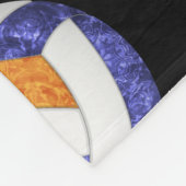 blauw sinaasappel Ik hou van volleybal girly perso Fleece Deken (Hoek)