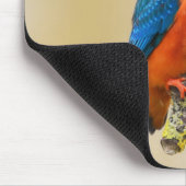 Blauw Sinaasappel Kingfisher Bird Muismat (Hoek)