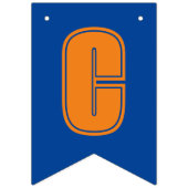 Blauw Sinaasappel Klasse van 2025 Foto Graduation  Vlaggetjes (Tweede vlag)