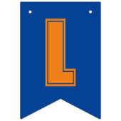 Blauw Sinaasappel Klasse van 2025 Foto Graduation  Vlaggetjes (Derde vlag)