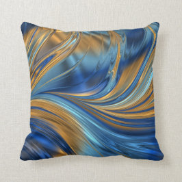 Blauw sinaasappel kussen