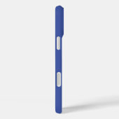 Blauw Sinaasappel Monogram Modern Case-Mate iPhone Case (Achterkant / Rechts)
