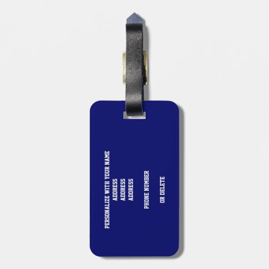 blauw sinaasappel of ELKE kleuren softbal honkbal Bagagelabel (Achterkant verticaal)