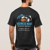 Blauw Sinaasappel Power Washing Business Logo T-shirt (Achterkant)