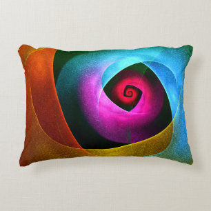 Blauw Sinaasappel Roze Moderne Abstracte Kunst Pat Accent Kussen