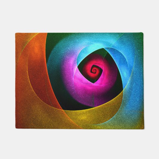 Blauw Sinaasappel Roze Moderne Abstracte Kunst Pat Deurmat (Voorkant)