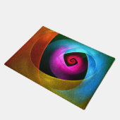 Blauw Sinaasappel Roze Moderne Abstracte Kunst Pat Deurmat (Schuin)