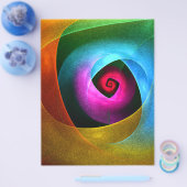 Blauw Sinaasappel Roze Moderne Abstracte Kunst Pat Flyer (Enkel)