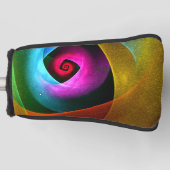 Blauw Sinaasappel Roze Moderne Abstracte Kunst Pat Golfheadcover (Voorkant)